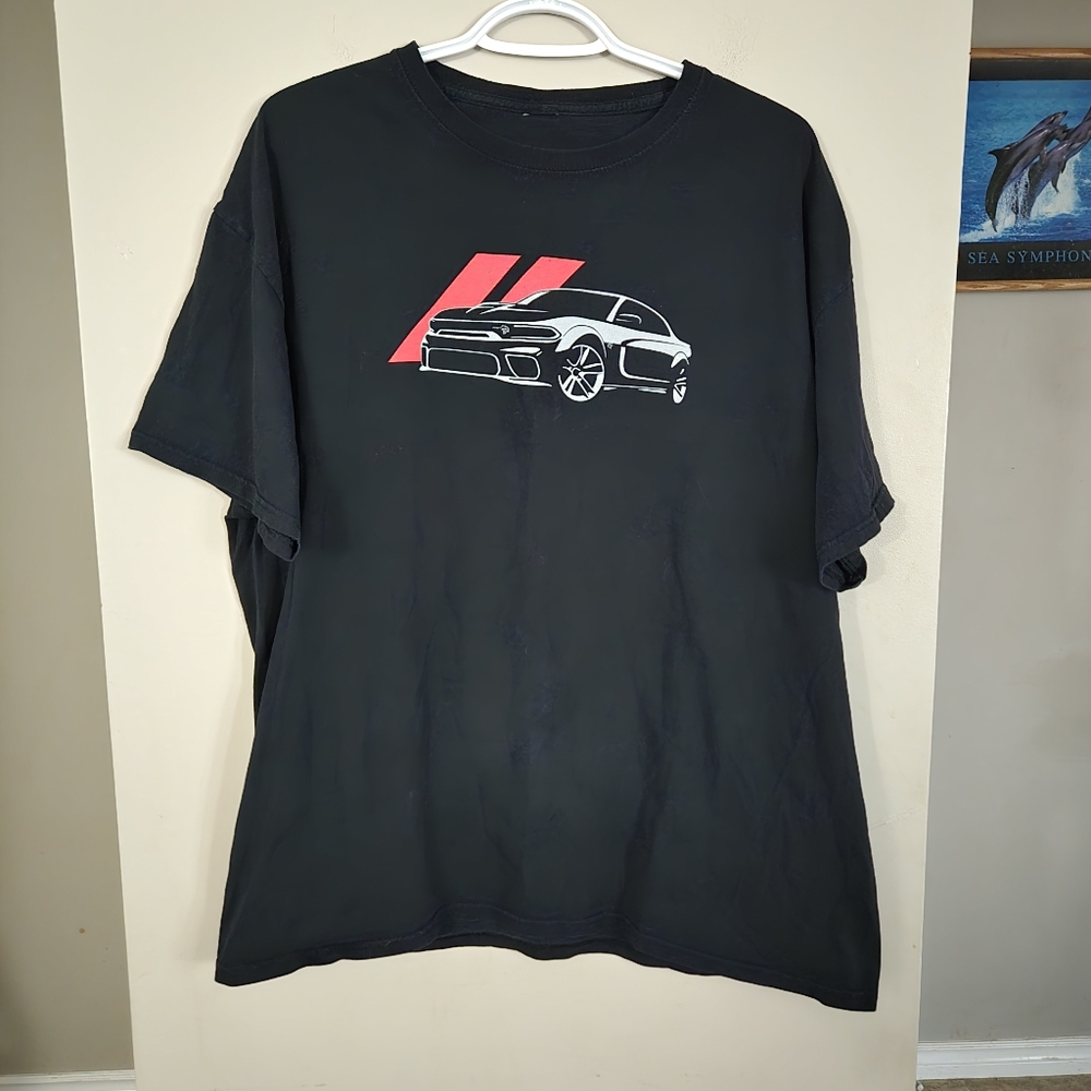 5 for $25 Dodge Charger Hellcat SRT Graphic Car Shirt Mens Large XL Top Short